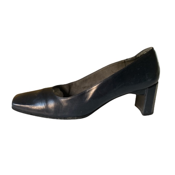 STUART WEITZMAN Block Heel Square Toe Pumps - Picture 1 of 6